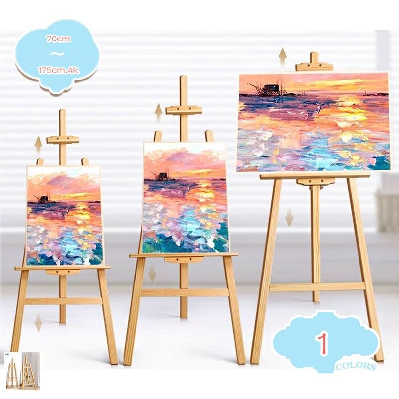 イーゼル イーゼルスタンド 木製 スタンド 画板 看板 絵画スタンド 高さ調節 折りたたみ 安定性高い 大型 看板立て アート 写生用イーゼル 画架 油絵 画材 スケッチ デッサン 写生 絵画 美術 店舗 展示用 芸術家、学生、大人向け