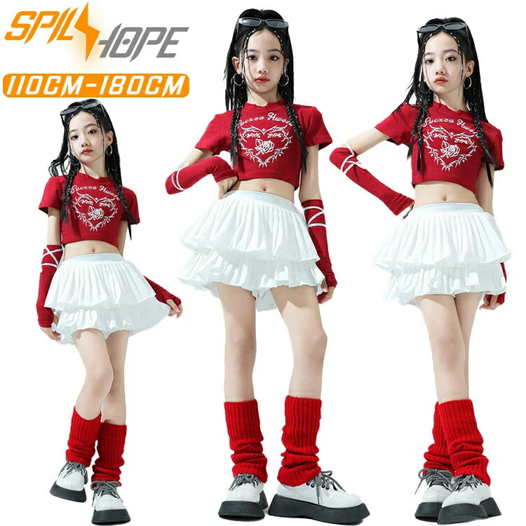 Cheer Club Lサイズ チアリーディング衣装 赤 ピンク2着セット チアガール 衣装 2点セット チア コスプレ チアダンス