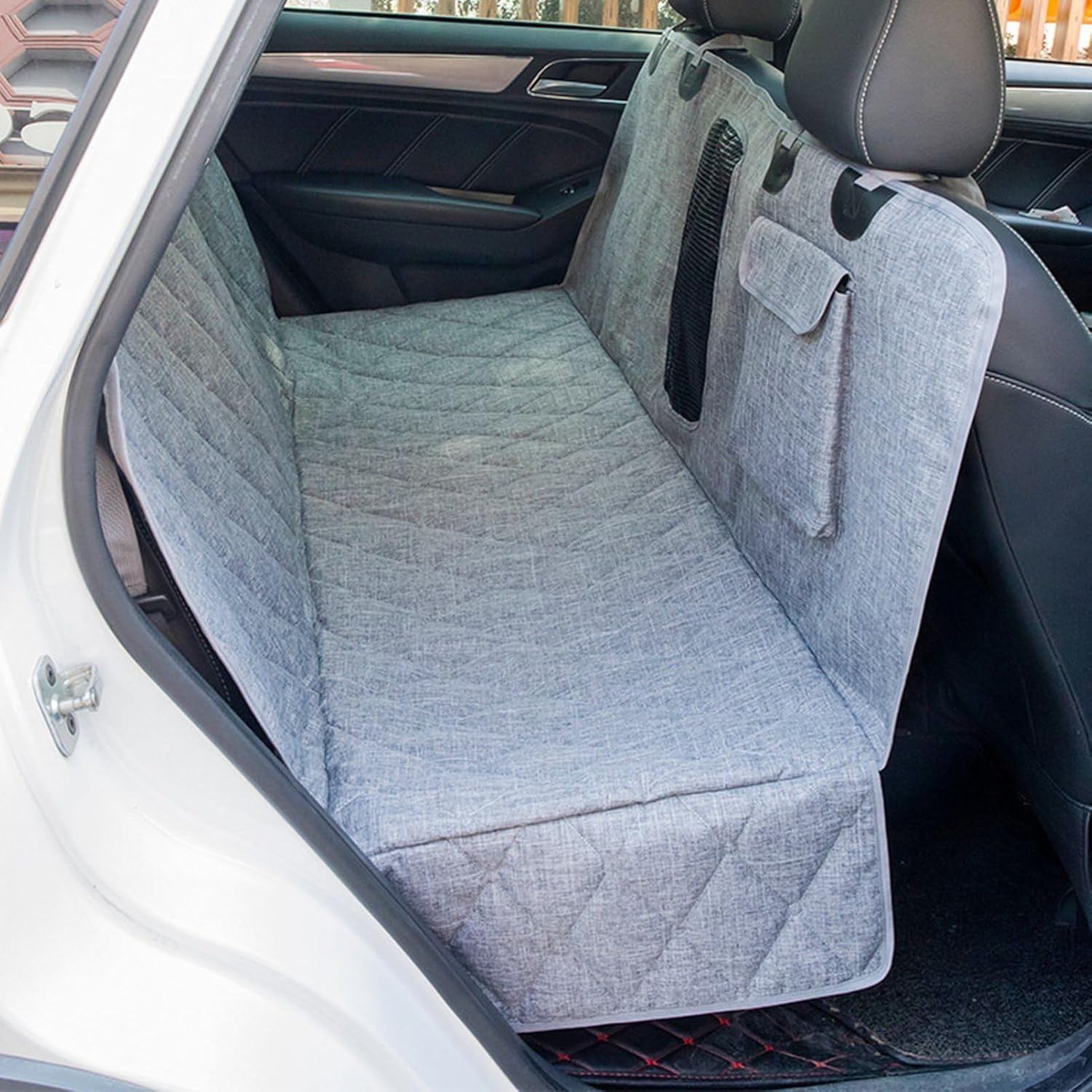 ペット ドライブシート 600D 全車種汎用品 後部座席専用 中型 大型犬 飛び出し防止 酔い防止 固定シート ベルト 折り畳み 汚れにくい 車用安全シート カーシートカバー ペットグッズ 春夏秋冬用｜グラムガジェットガール