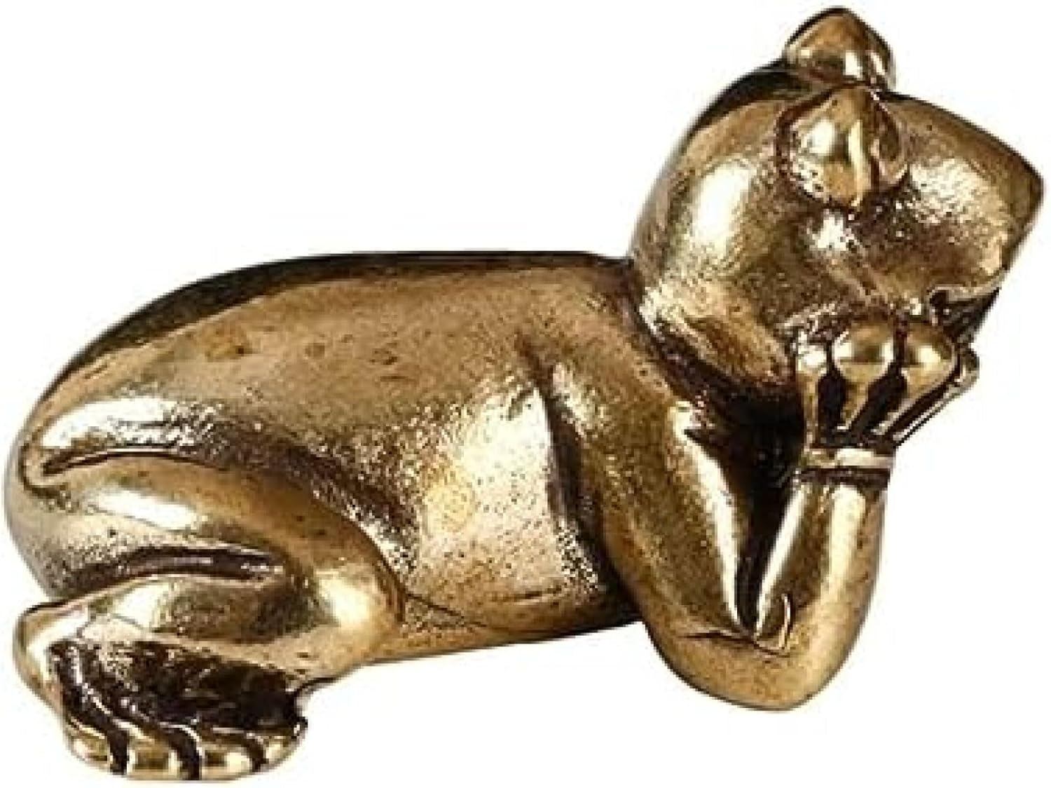 真鍮カエルの置物の小さいタイのお守りのための高原の幸福な運動の繁栄の富幸運のお金のポケットチャーム収集土産物ギフトアクセサリー
