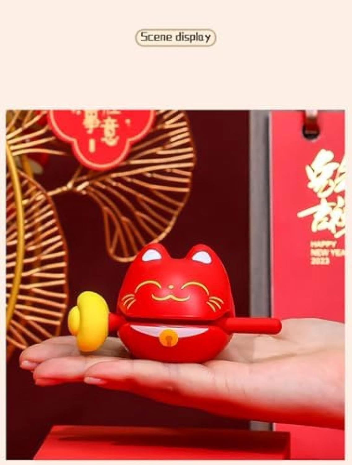 猫の置物 ミニ 招き猫 福ねこ 金運アップ お守り かわいい 小さい ねこ 風水グッズ 置物 木魚叩くと運気UP おもしろ 招き猫 テーブルトップ 新年 オフィス 招財 金運上昇 招き猫 商売繁盛 厄