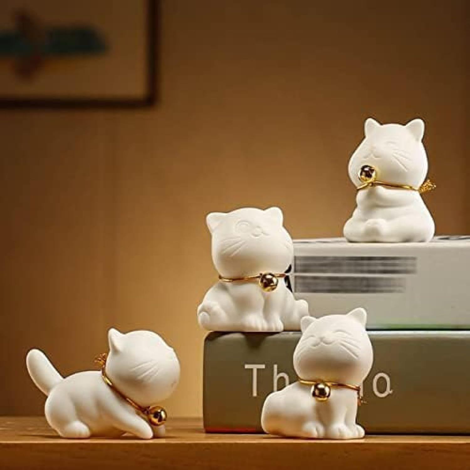 オブジェ 猫おきもの キャット 猫 置物 ねこ F セラミック オブジェ 猫の親子 可愛い 動物 置き物 アニマル 北欧 雑貨 陶器 かわいい クラフト インテリア 小物 ガーデニング アンティーク