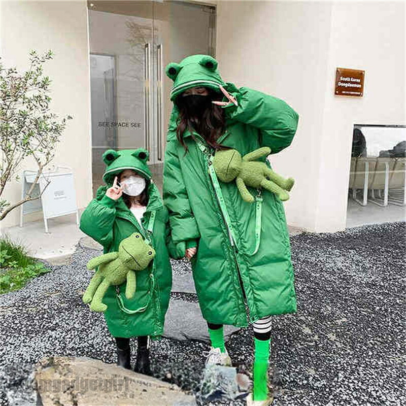 落ちこむ厚地の外套 緑であること 上衣 親子ありの実ルック 蛙 キッズ ボンネット付き添い人 フリースジャケット アウター レディース 冬服 お子さん服 キッズコート ぬいぐるみ付き添い人 好いたらしい あったか 防寒 長袖 無地もの言う花 新生きて行く