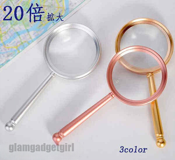 ルーペ 携帯ルーペ 拡大鏡 取り外し可 レンズ 光学ズーム20倍拡大 レンズ直径9cm 手芸用 手芸工具 科学 学び 老眼鏡 携帯便利 虫眼鏡 軽量 ポケットルーペ 身に付け プレゼント 新生活｜グラムガジェットガール