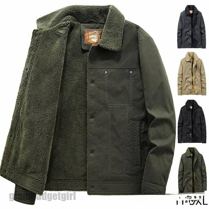 貨物輸送無料 冬服 メンズ ミリタリー上衣 甲板上衣 裏起毛 朦朦たる上衣 アウター 40代 50代 防寒 あったか 差し上げ物 差し上げ物 秋 冬 春 秋流行り物 冬物 新やって行く コート・ジャケット-メンズファッション