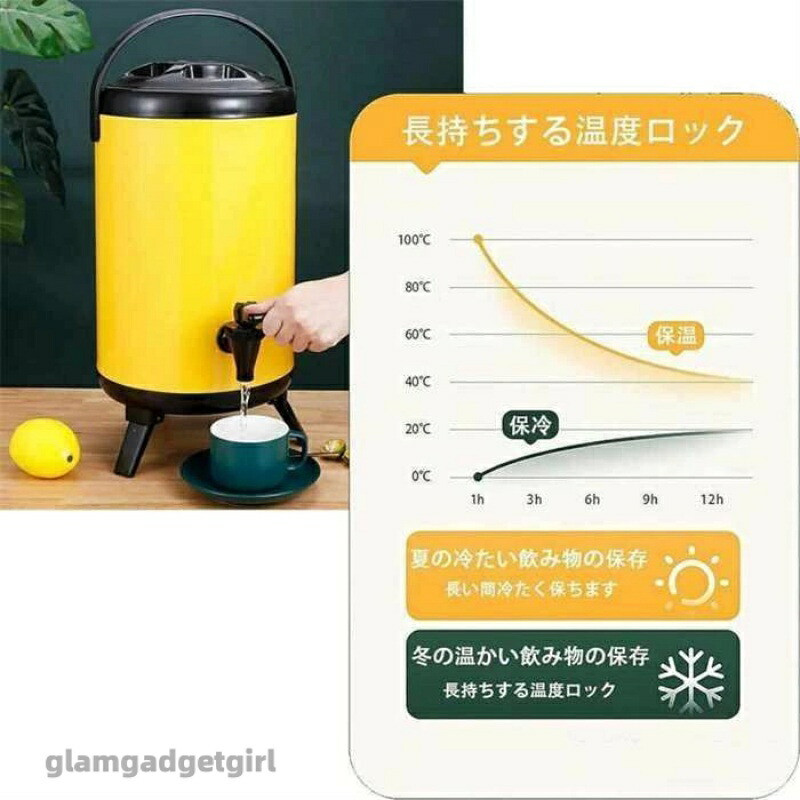新生活 大容量 保冷 ダブル層断熱断熱バレル 保温 ドリンクサーバー 6L 10L ウォータージャグ 蛇口付き Drink 8L ステンレス断熱バケツ ジュース キャンプ 容量選べる！ドリンクディスペンサー アウトドア ステンレス鋼 12L Server