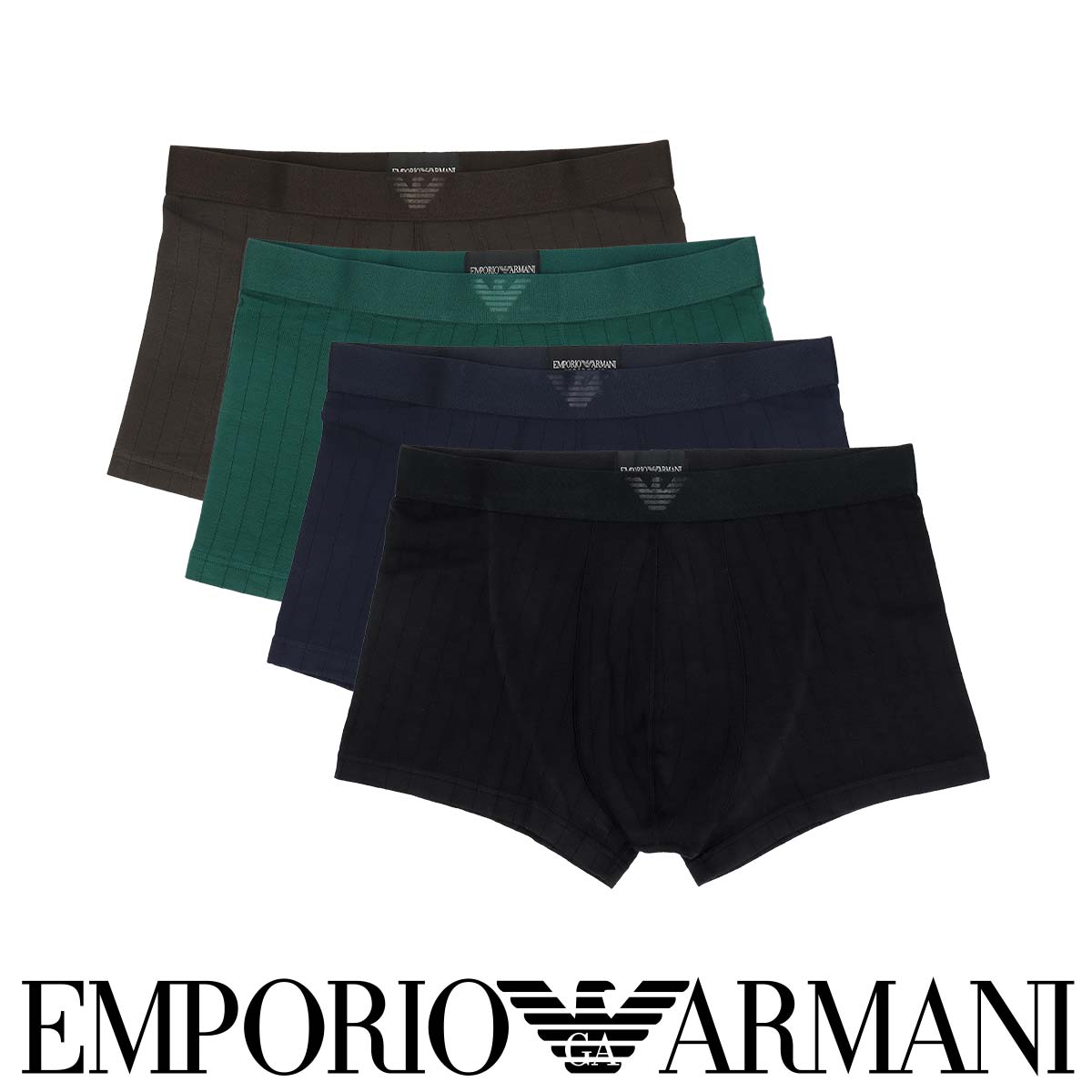 EMPORIO ARMANI エンポリオ アルマーニ WINTER STRIPE ウィンター ストライプ ボクサーパンツ 【S/M/L】 前閉じ EUサイズ メンズ 男性 プレゼント ギフト 無料ラッピング ブランド アンダーウェア 54050007