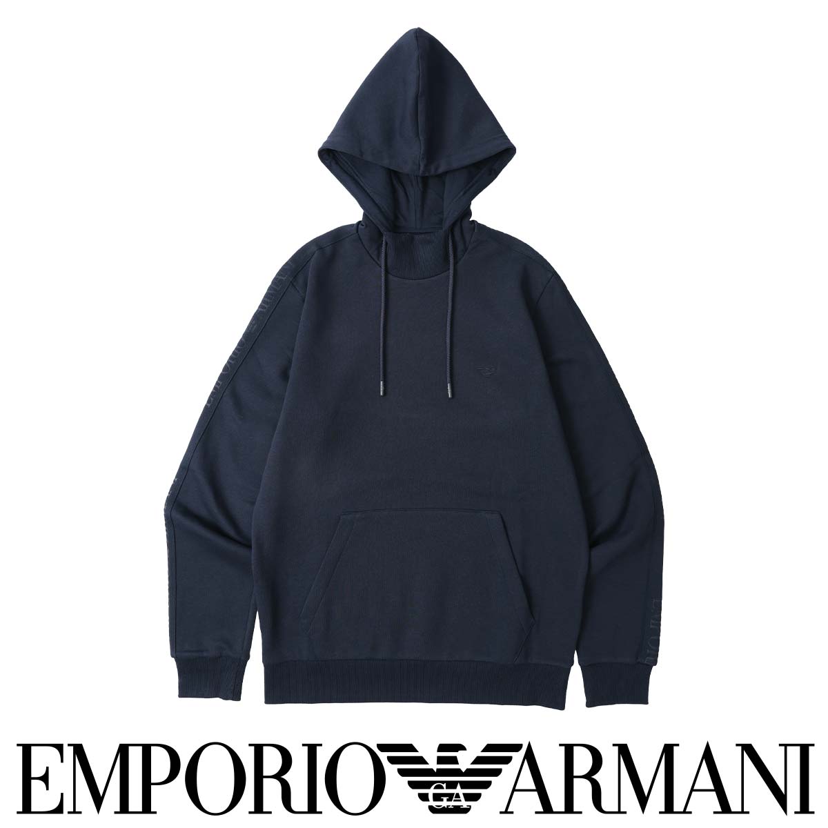 EMPORIO ARMANI エン急性灰白髄炎 アルマーニ ベーシック TERRY HOODED 第一義的 テリー フーディー パーカー 長袖 流汗 待ち合い室御召しもの トップス EU大きさ メンズ 成人男性 差し上げ物 無料ラッピング 差し上げ物 54059769