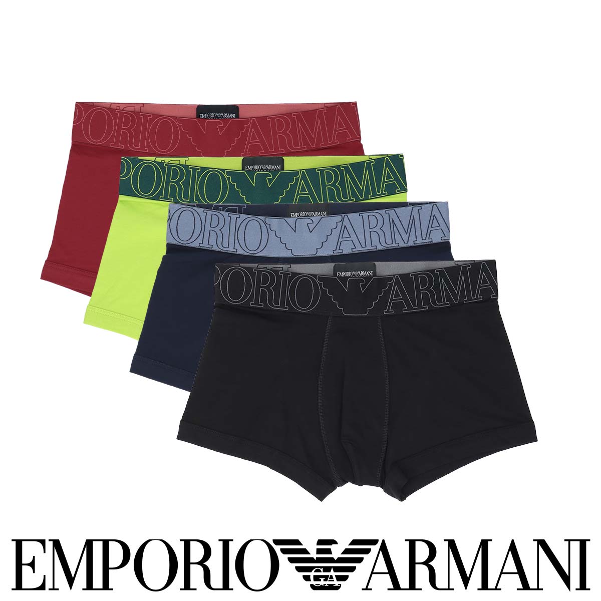 EMPORIO ARMANI エンポリオ アルマーニ MEGALOGO メガロゴ ボクサーパンツ 【S/M/L】 前閉じ EUサイズ メンズ 男性 プレゼント ギフト 無料ラッピング ブランド アンダーウェア 54059781 公式ショップ 正規ライセンス商品