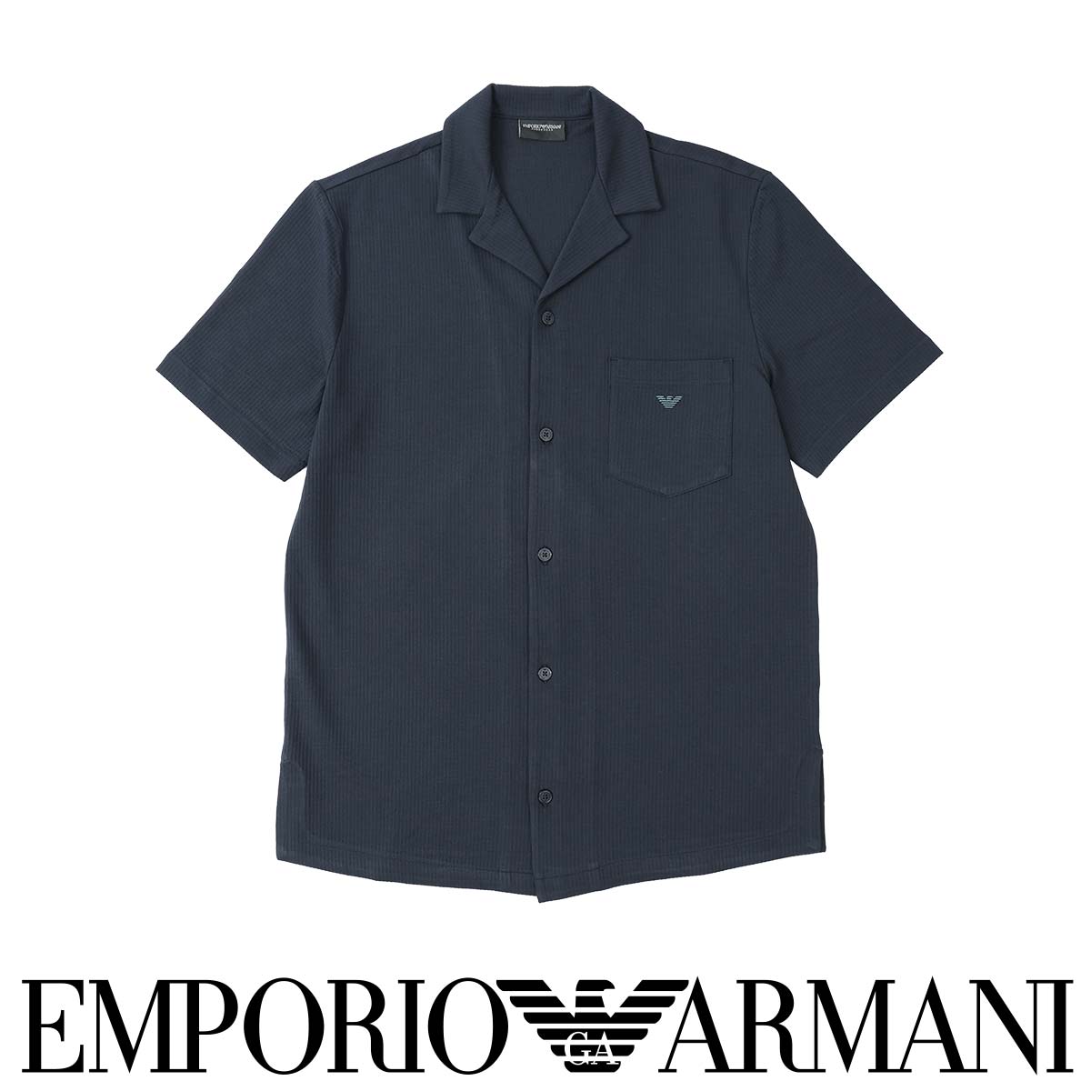 EMPORIO ARMANI エン急性灰白髄炎 アルマーニ SEERSUCKER シアサッカー半袖 ティーシャツ EU大きさ メンズ 成人男性 差し上げ物 無料ラッピング 差し上げ物 54060623 堅苦しさ販売店 定め事使用許可商いもの
