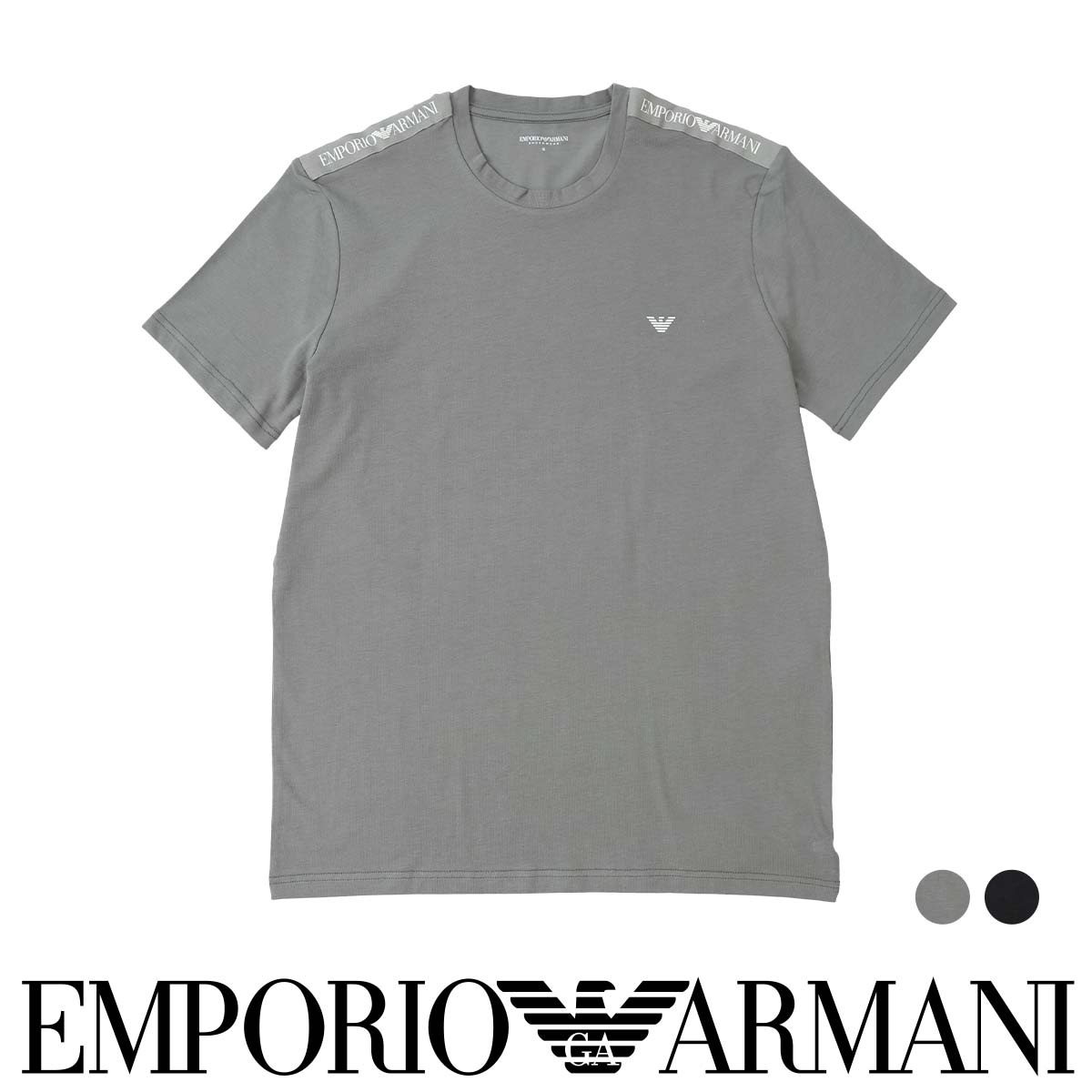EMPORIO ARMANI エン急性灰白髄炎 アルマーニ CORE LOGOBAND 中核グループ ロゴタイプダンス楽隊 半袖 ティーシャツ EU大きさ メンズ 成人男性 差し上げ物 無料ラッピング 差し上げ物 54066694 堅苦しさ販売店 定め事使用許可商いもの