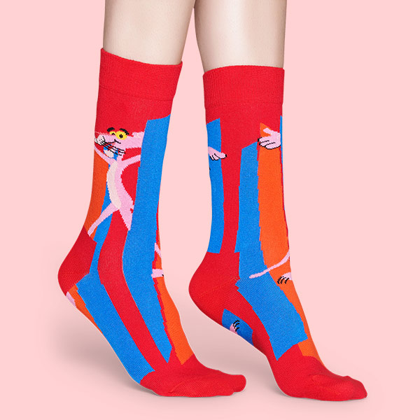 楽天市場 セール 44 Offhappy Socks ハッピーソックス Limited Happy Socks Pink Panther ピンクパンサー Smile Pretty Say Pinkクルー丈 綿混 ソックス 靴下ユニセックス メンズ レディス 1aプレゼント 贈答 ギフト こだわりのレッグウェアglanage