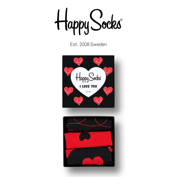 楽天市場 送料無料 Happy Socks ハッピーソックスi Love You アイラブユー 3足組 ギフトセット 綿混 クルー丈 ソックス 靴下 Gift Box ユニセックス メンズ レディスプレゼント 贈答 ギフト1a こだわりのレッグウェアglanage