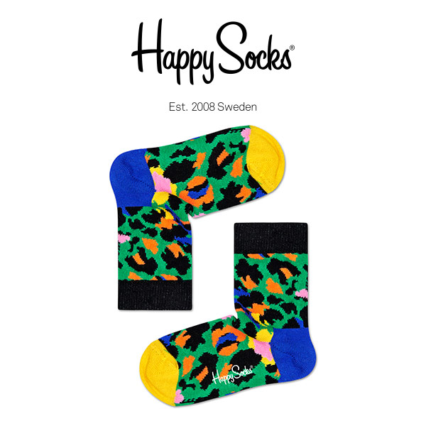 楽天市場 セール 50 Offhappy Socks ハッピーソックスleopard レオパード 子供 クルー丈 綿混 ソックス 靴下kids ジュニア キッズ ナイガイ 公式ショップ 楽天市場店
