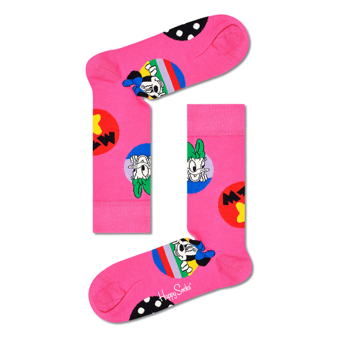 セール！44%OFF Happy Socks ハッピーソックス 【Limited】Happy Socks × Disney ( ディズニー )  Daisy & Minnie Dot （ デイジー アンド ミニー ドット ） クルー丈 ソックス 靴下 紳士 メンズ ＆ レディース ギフト  プレゼント