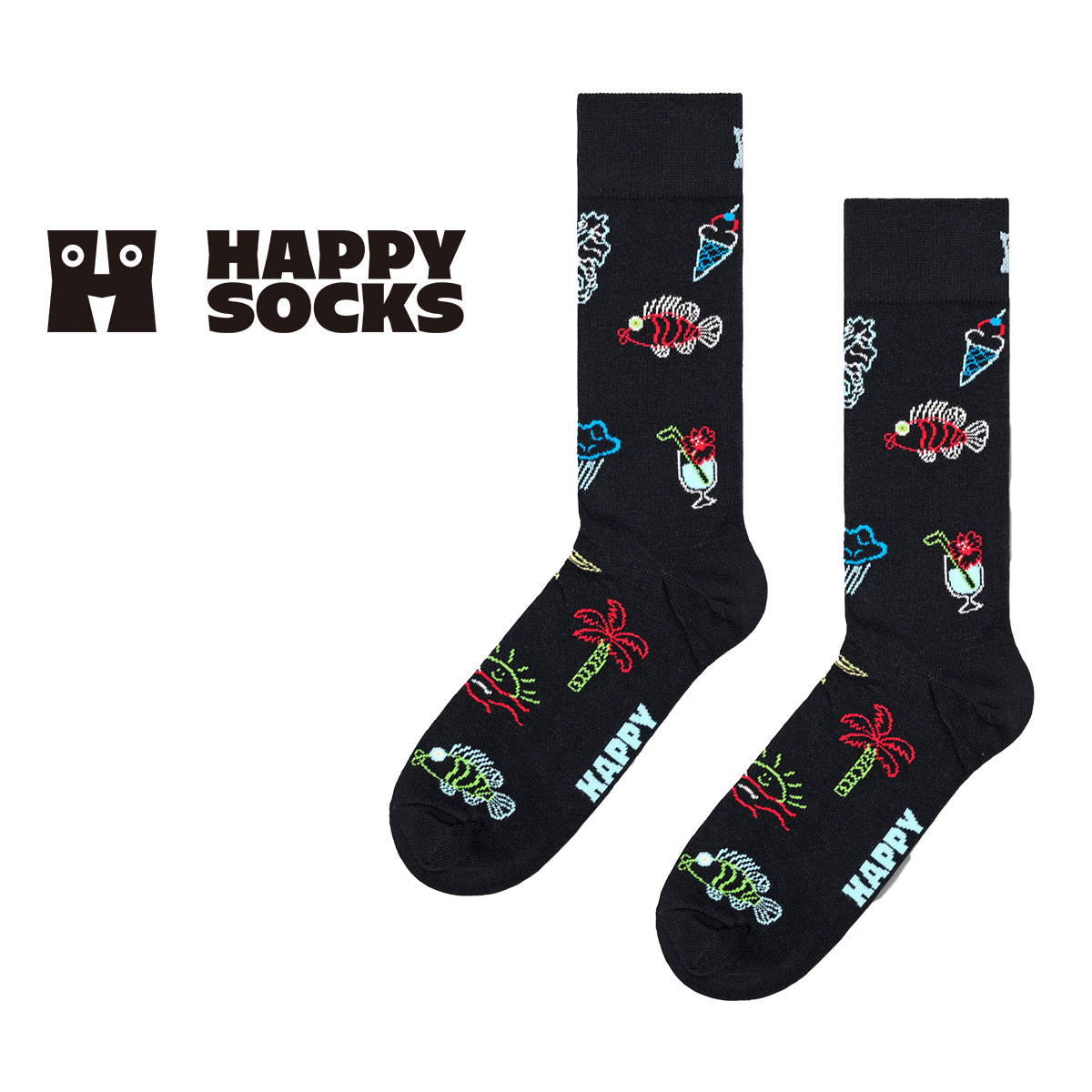 楽天市場】Happy Socks ハッピーソックス Ice Cream ( アイスクリーム ) ブラック クルー丈 ソックス 靴下 ユニセックス  メンズ ＆ レディース プレゼント 無料ラッピング ギフト 10240057 : ナイガイ 公式ショップ 楽天市場店