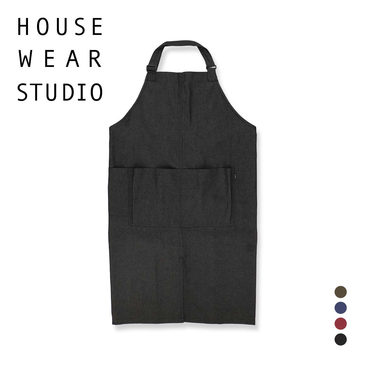HOUSE WEAR STUDIO ハウスウェアスタジオ 首掛け前結び エプロン デニム シンプル 無地 メンズ 男性用 エプロン プレゼント 贈答 ギフト 70372052 母の日 プレゼント ギフト