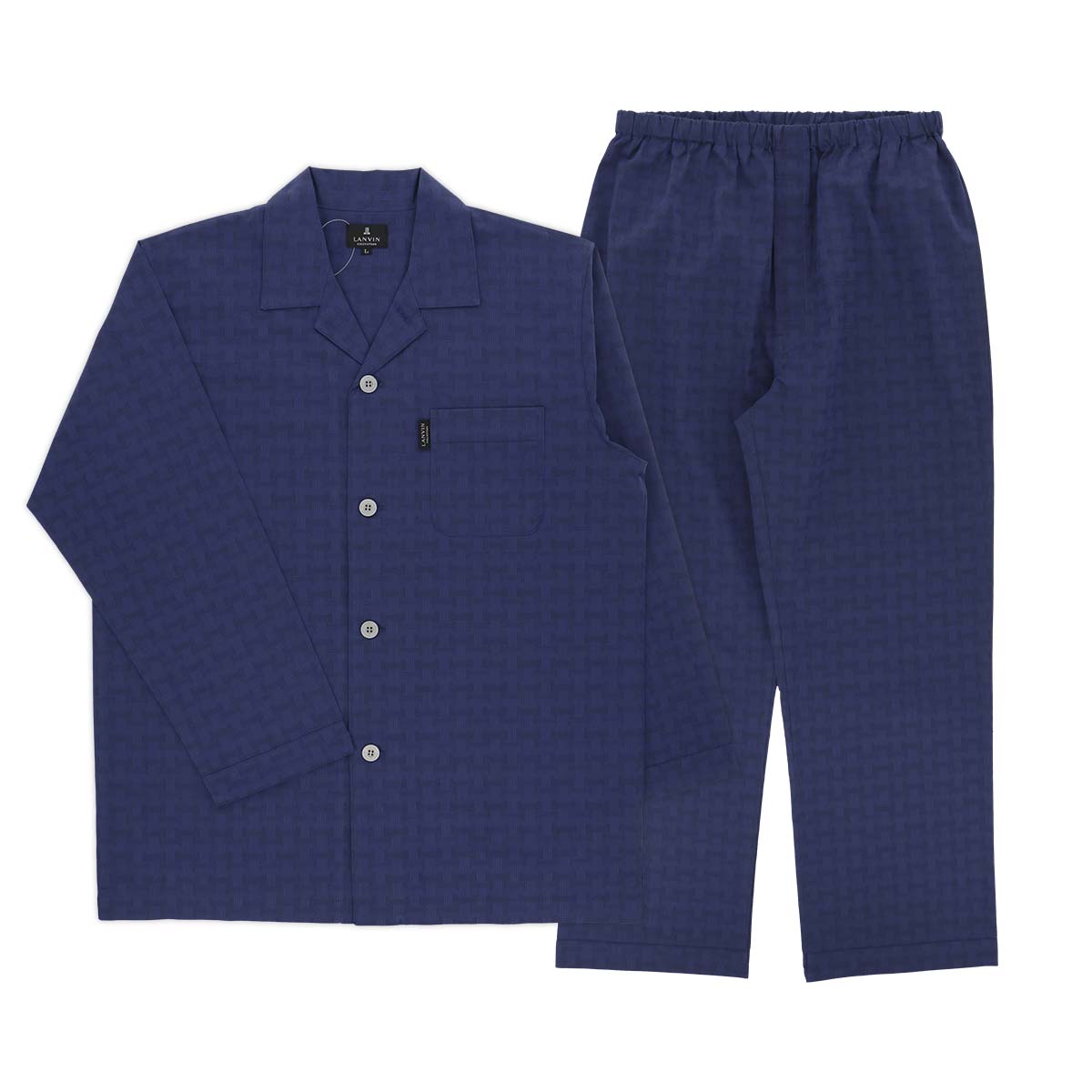 LANVINCOLLECTIONランバンコレクション【S・M・Lサイズ】サテンJL先染めモノグラムジャガードパジャマメンズ男性紳士プレゼントギフト54420001公式ショップ正規ライセンス商品