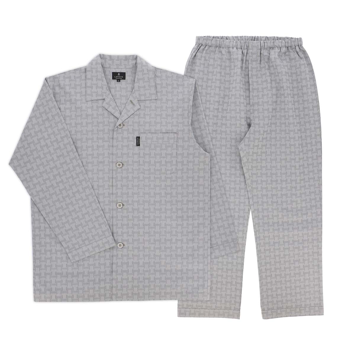 LANVINCOLLECTIONランバンコレクション【S・M・Lサイズ】サテンJL先染めモノグラムジャガードパジャマメンズ男性紳士プレゼントギフト54420001公式ショップ正規ライセンス商品