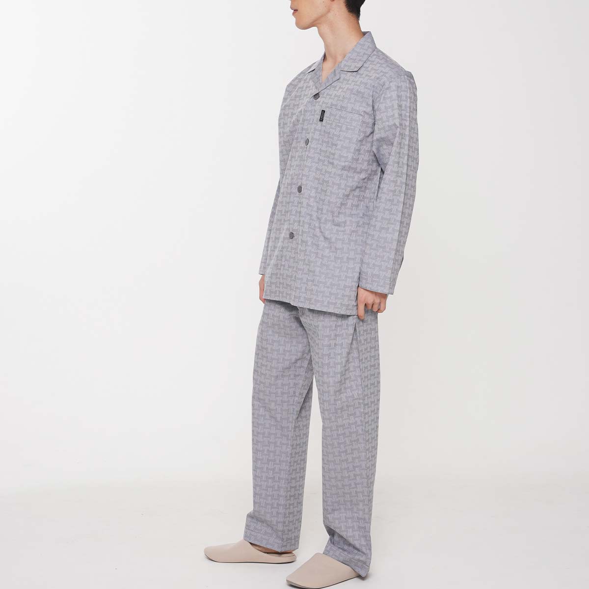 LANVINCOLLECTIONランバンコレクション【S・M・Lサイズ】サテンJL先染めモノグラムジャガードパジャマメンズ男性紳士プレゼント父の日ギフト54420001公式ショップ正規ライセンス商品