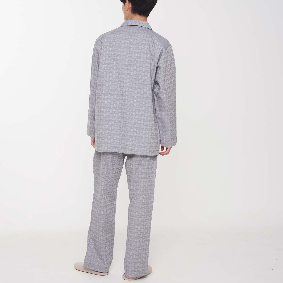 LANVINCOLLECTIONランバンコレクション【S・M・Lサイズ】サテンJL先染めモノグラムジャガードパジャマメンズ男性紳士プレゼント父の日ギフト54420001公式ショップ正規ライセンス商品