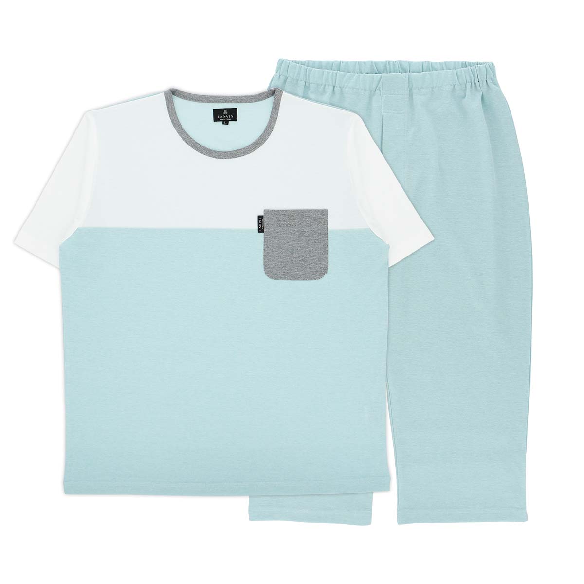 最安値に挑戦 Lanvin Collection ランバン コレクション 鹿の子無地 綿 パジャマ 半袖 上下セット 八分丈パンツ ひざ下 メンズ 部屋着 ルームウェア ブランド 夏用 薄手 男性 紳士 プレゼント ギフト 5442 公式ショップ 正規ライセンス商品 Www