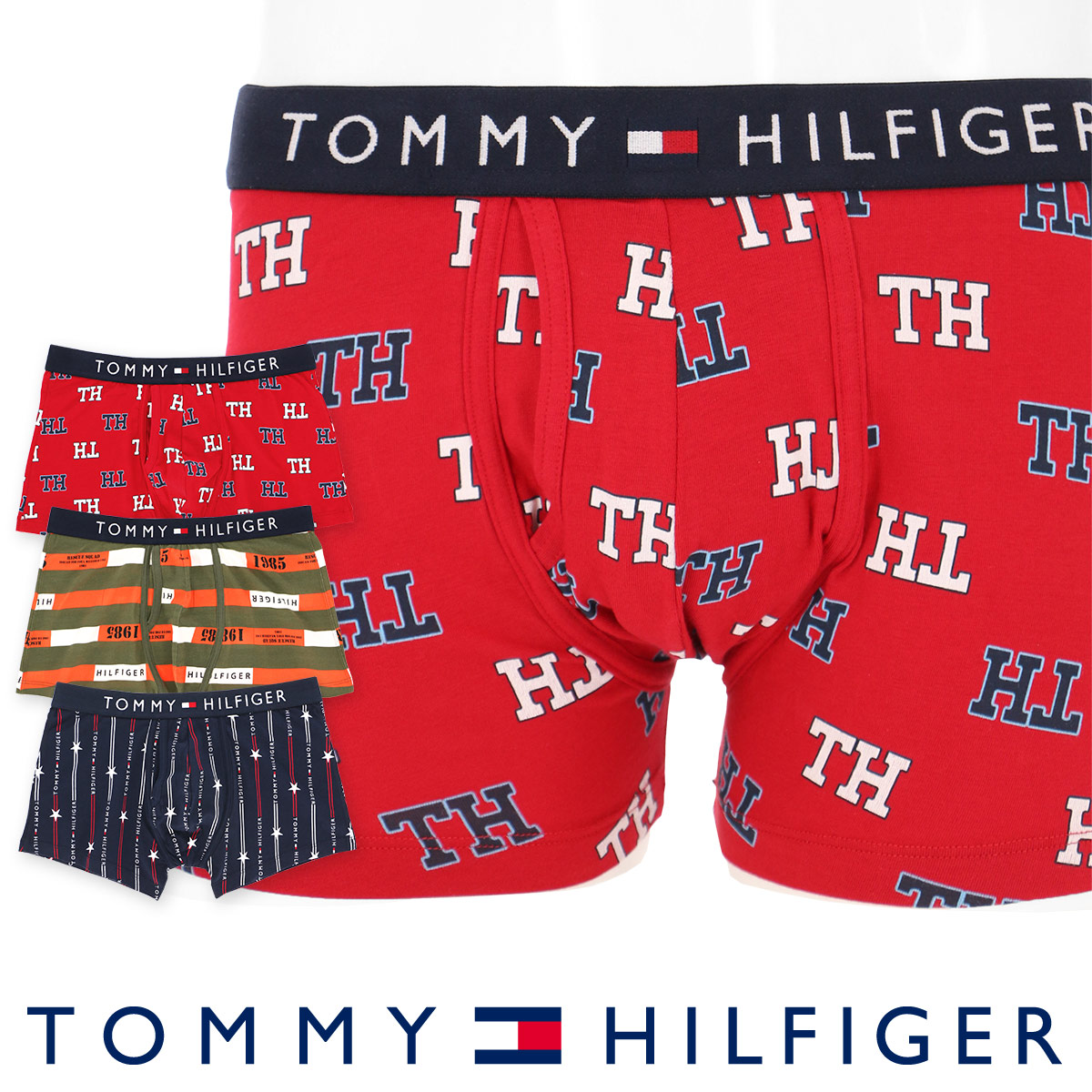 コットン】 (取寄) トミーヒルフィガー コットン ボクサー ブリーフ 3パック Tommy Hilfiger Cotton Boxer Brief 3-Pack  Mahogany：スウィートラグ サーブリー - shineray.com.br