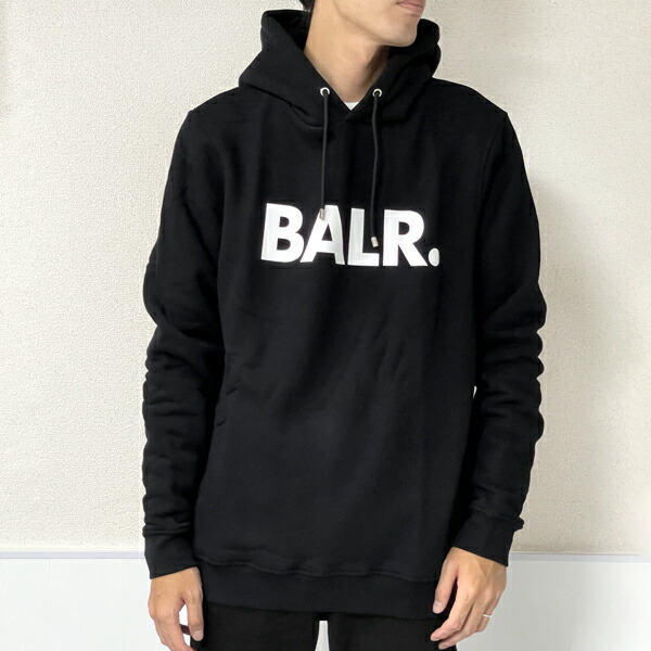 楽天市場 Balr ボーラー ロゴパーカー Brand Straight Hoodie Black メンズ カジュアル B スウェット Glanceed