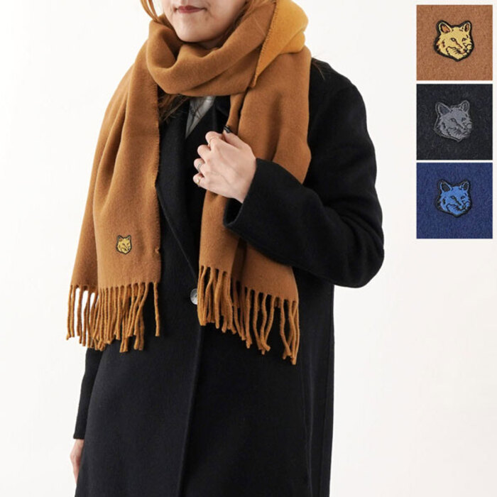 【24時間以内発送】メゾンキツネ マフラー グラデーション 楽天市場】MAISON KITSUNE メゾンキツネ マフラー WOOL SCARF