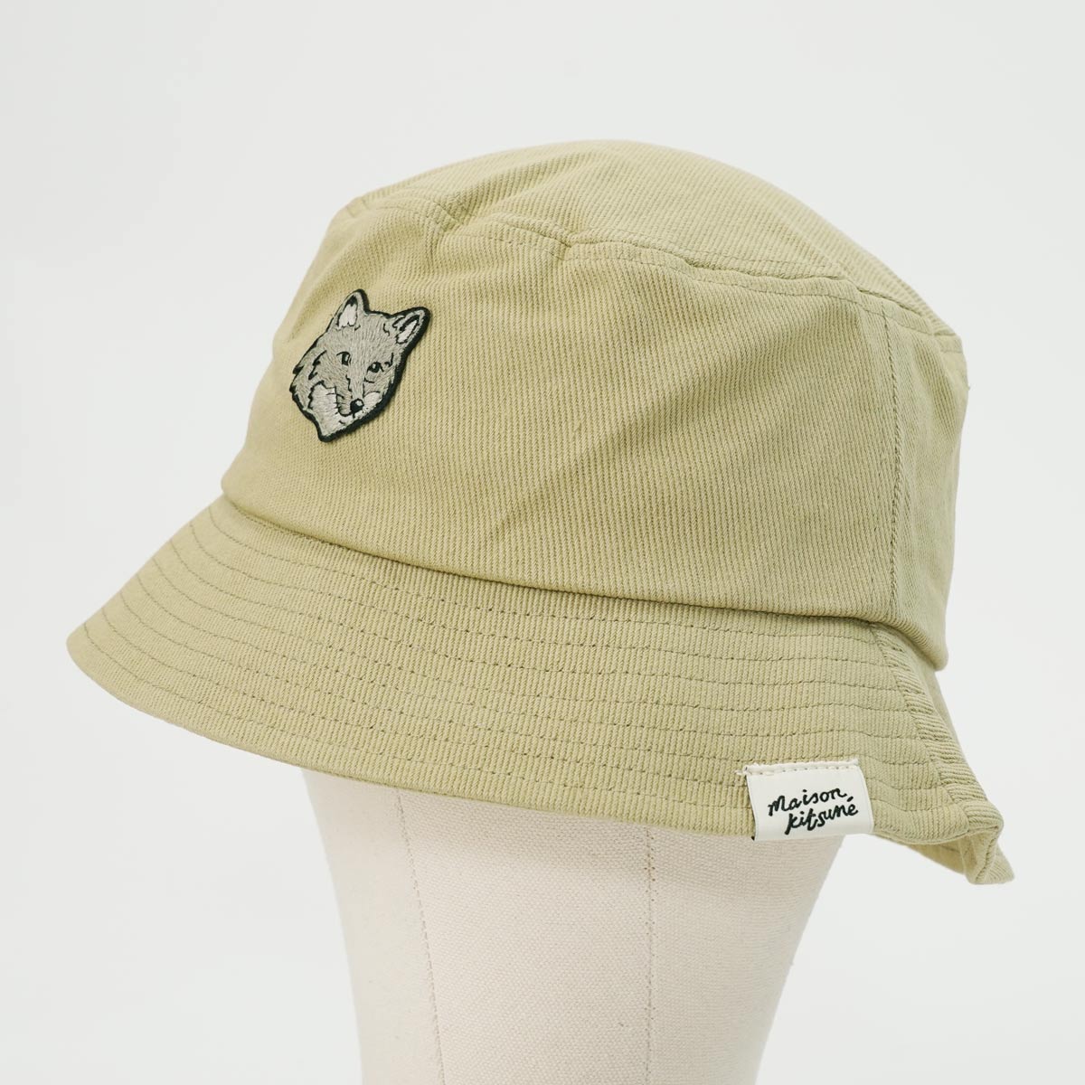 極美品 Maison Kitsune バケットハット パステルカラー キツネ
