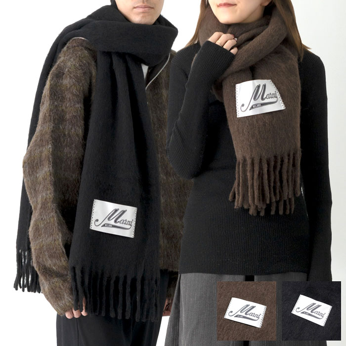 楽天市場】MARNI マルニ Logo Scarf マフラー ストール フリンジ