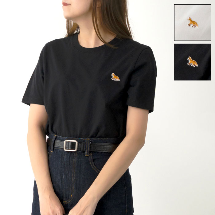【P5倍対象】MAISON KITSUNE メゾンキツネ 半袖Tシャツ PW00115KJ7026 レディース カットソー BABY FOX PATCH ベイビーフォックス[po_five]