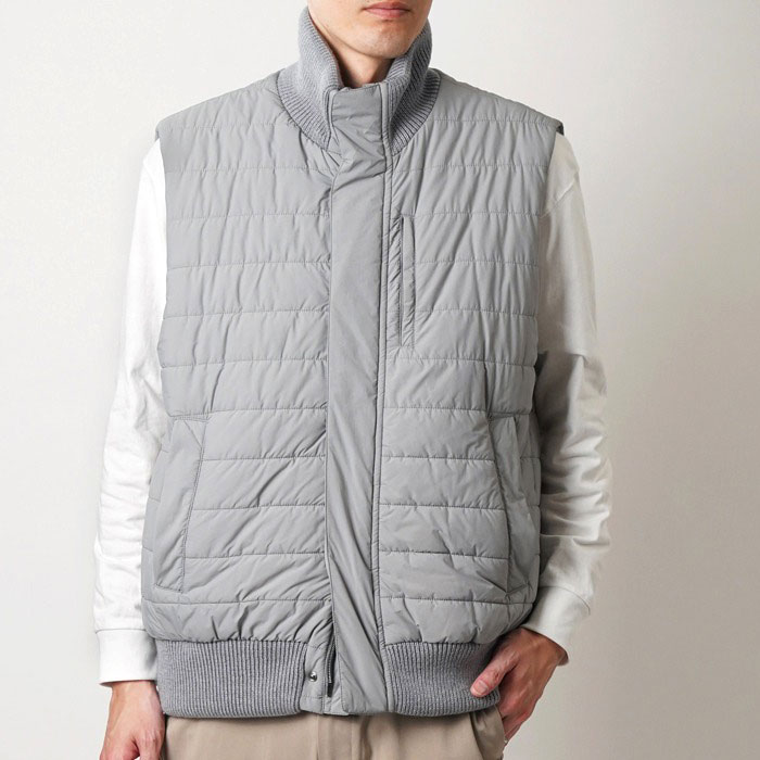 【4/18-4/20★MAX2万円OFFクーポンSALE】HERNO ヘルノ 中綿ベスト GI00054UR 12431SZ 9433 メンズ ライトナイロンストレッチ ニット切替[po_nijyuu]