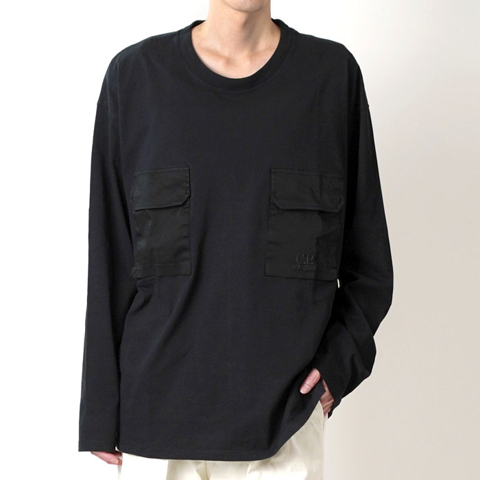 【4/18-4/20★MAX2万円OFFクーポンSALE】C.P.COMPANY シーピーカンパニー 長袖Tシャツ 17CMTS286A メンズ カットソー ロゴ刺繍[po_nijyuu]