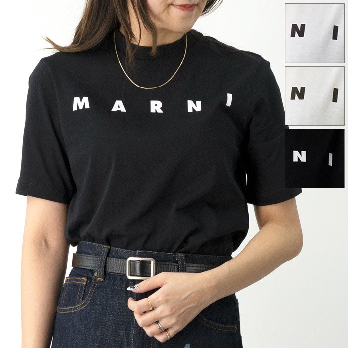 ランキング1位獲得！MARNI KIDS マルニキッズ【大人もOK】半袖Tシャツ M01601 M00RF レディース キッズ クルーネック ロゴTシャツ カットソー[po_five]｜GLANCEED（グランシード）