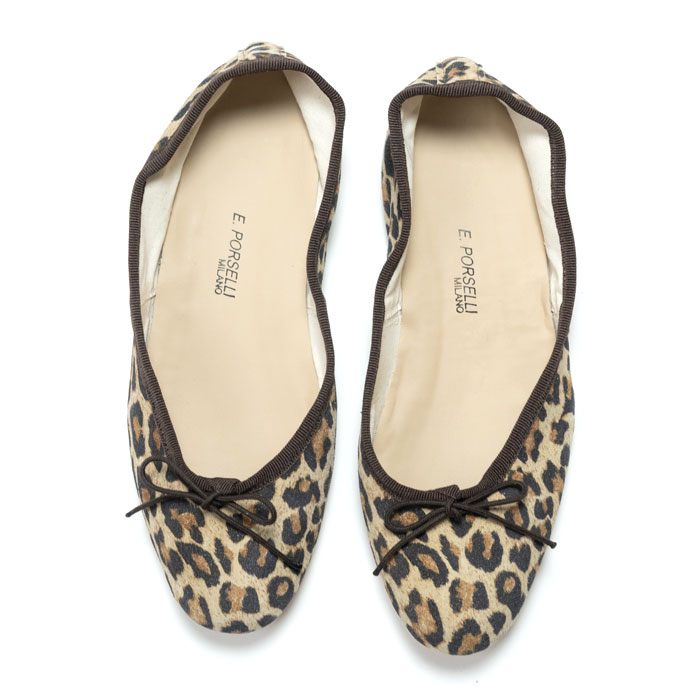 E.PORSELLI ポルセリ バレエシューズ レオパード フラット【39】 E.PORSELLI PORSELLI ポルセリ バレエシューズ BALLERINE