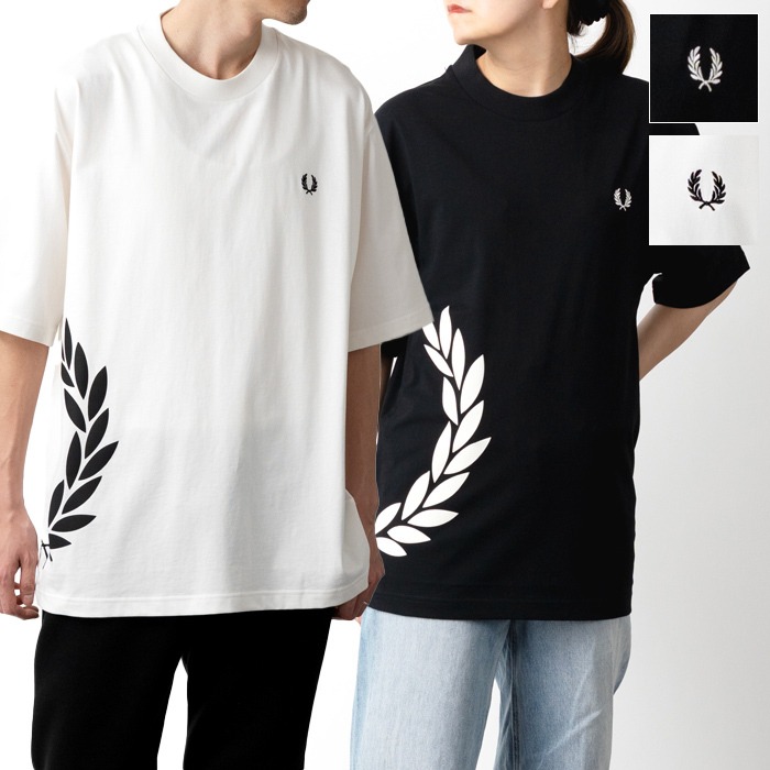 FRED PERRY フレッドペリー 半袖Tシャツ M2440 TEXTURED LAUREL WREATH T-SHIRT メンズ テクスチャード ローレル リース カットソー[po_five]｜GLANCEED（グランシード）