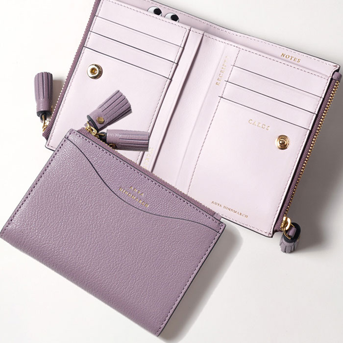 ANYA HINDMARCH アニヤハインドマーチ 二つ折り財布 5050925208970 Iris PEEPING EYES SMALL DOUBLE ZIP WALLET レディース ピーピング アイズ スモールジップウォレット｜GLANCEED（グランシード）