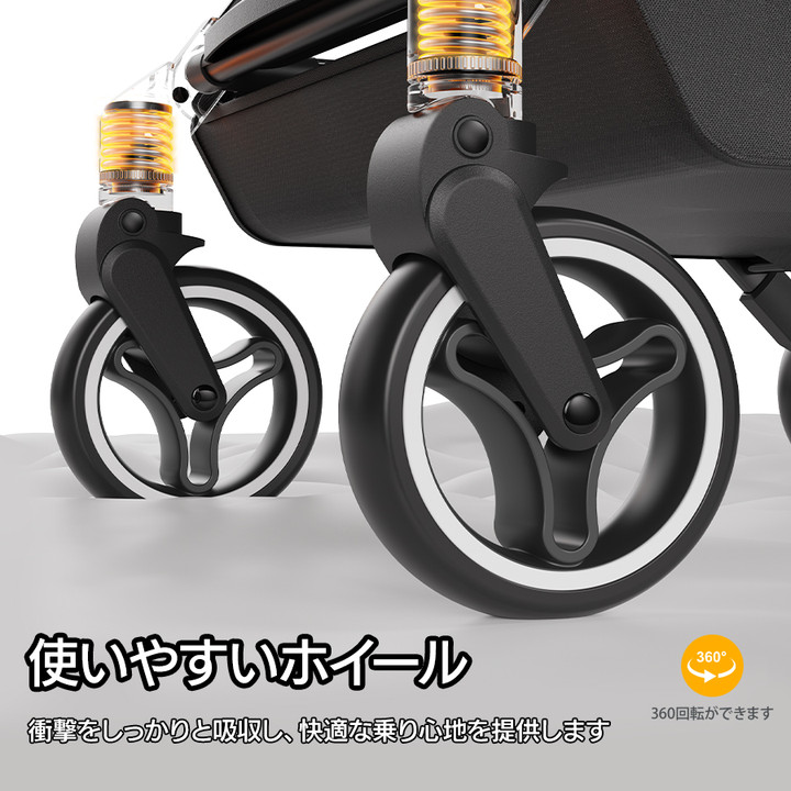 ベビーカー コンパクト 折りたたみ ワンタッチ収納 展開 ハイ