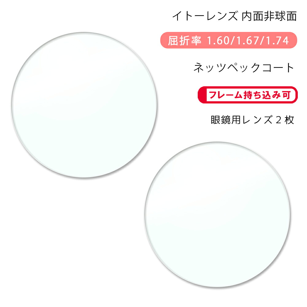 【メガネレンズ交換】内面非球面イト&mdash;レンズ アクロライト160/167/174 ネッツペックコートIto lens ACROLITE NETSPEC｜GLASS-M