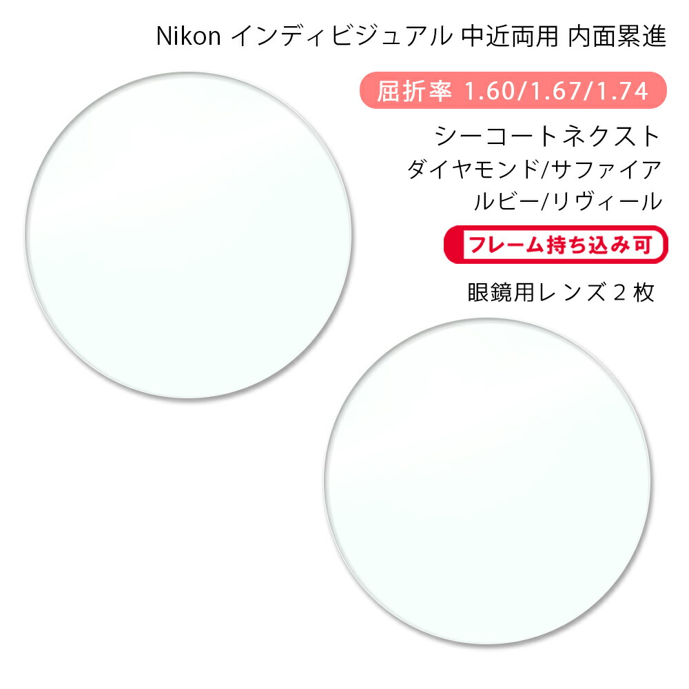 【超耐傷 中近両用 メガネレンズ交換】内面累進 ニコン ロハス テン ゼット ホーム/クラフト シーコートネクスト/ダイヤモンド/サファイア/ルビー/リヴィール Nikon LOHAS10 Z HM/CR SEECOAT NEXT DIAMOND/SAPPHIRE/RUBY/REVAL