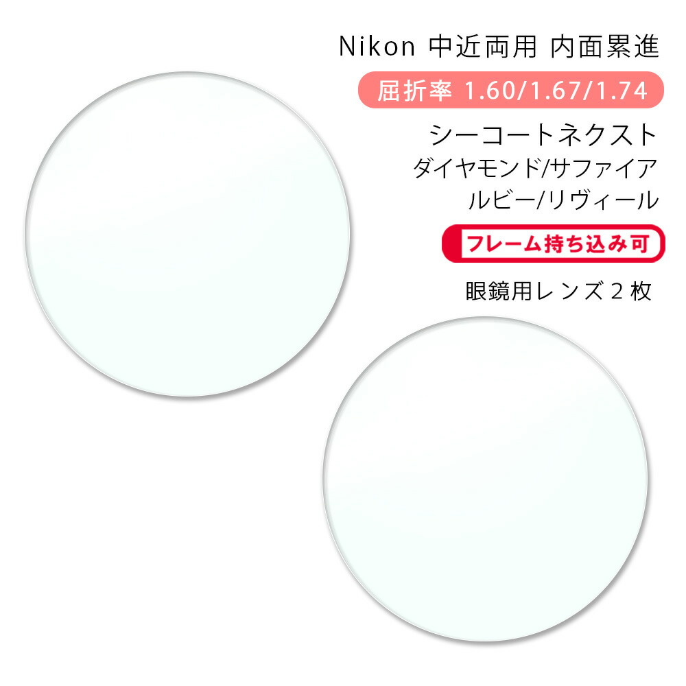 楽天市場】【中近両用 メガネレンズ交換】内面累進ニコン ロハス