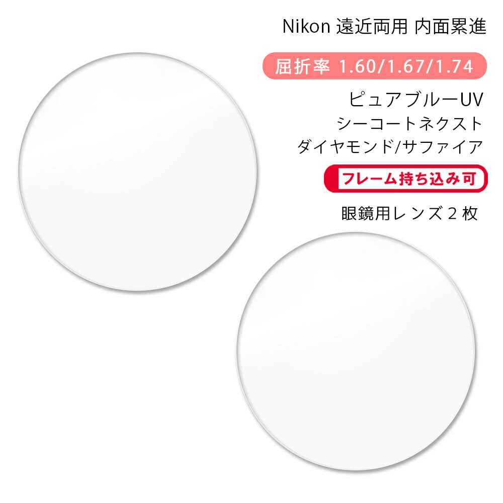 楽天市場】【中近両用 メガネレンズ交換】内面累進ニコン ロハス