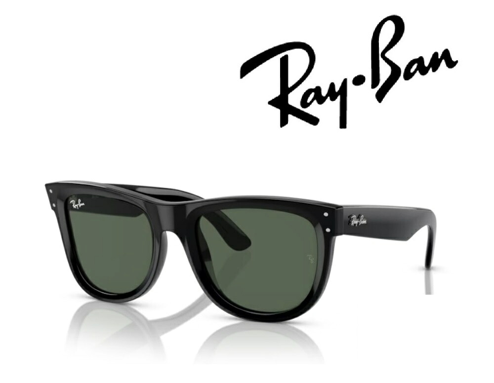 Ray-Ban RAYBAN Reverseレイバン リバース れいばん ウェイファーラー / WAYFARER RBR0502S 6677VR 50サイズ フレームカラー ブラック レンズカラー ダーク グリーン 「国内正規商品」「保証付き」 [ミニドライバー ＋ ドライタイプメガネ拭き付属]
