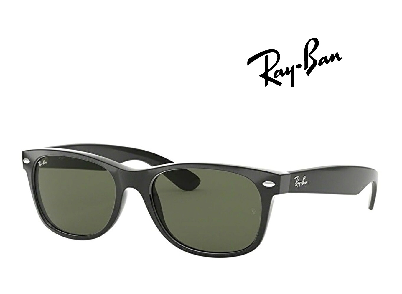 Ray-Ban レイバン れいばん サングラス NEW WAYFARER / ニューウェイファラー RB2132F 901L 55サイズ フレームカラー ブラック レンズカラー グリーンクラシックG-15 「国内正規商品」「保証付き」 [ミニドライバー] ＋ [ドライタイプメガネ拭き付属]｜GLASS SHOP DREAM