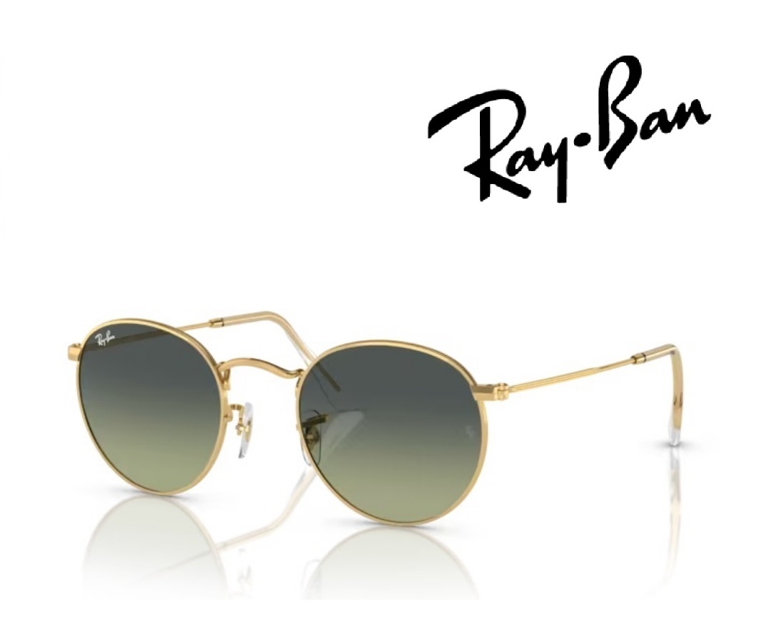 Ray-Ban サングラス レイバン れいばん ROUND METAL ラウンドメタル RB3447 001/BH 50サイズ フレームカラー アリスト ゴールド レンズカラー グリーン ビンテージ ユニセックス 「国内正規商品」「保証付き」 [ミニドライバー ＋ ドライタイプメガネ拭き付属]