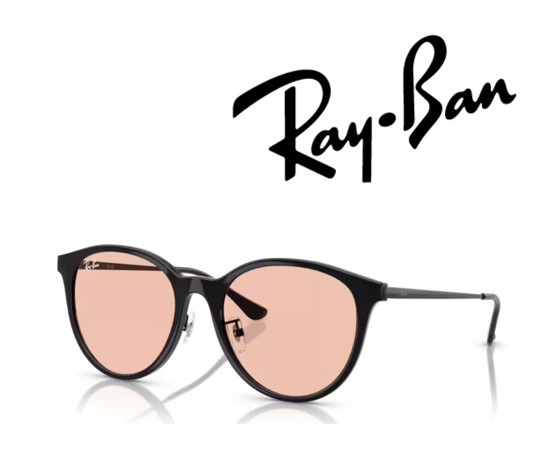 Ray-Ban サングラス レイバン れいばん アジアエリア限定モデル RB4334D 601/5 55サイズ フレームカラー ブラック　レンズカラー ライト ピンク 「国内正規商品」「保証カード」「ミニドライバー＋ドライタイプメガネ拭き付属」｜GLASS SHOP DREAM