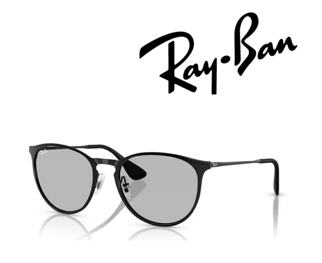 Ray-Ban サングラス レイバン れいばん ERIKA METAL / エリカメタル ボストン RB3539 002/87 54サイズ フレームカラー ブラック　レンズカラー グレー 「国内正規商品」「保証付き」 「ミニドライバー ＋ ドライタイプメガネ拭き付属」