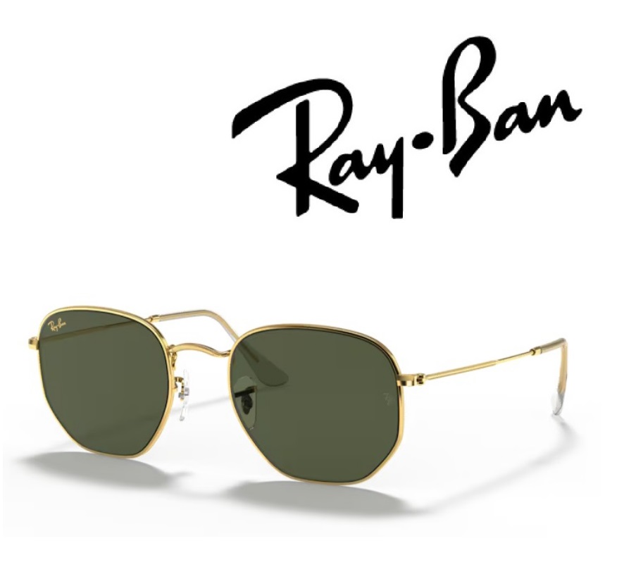 Ray-Ban サングラス レイバン れいばん HEAGONAL / ヘキサゴナル RB3548 919631 51サイズ フレームカラー ゴールド レンズカラー グリーン G-15 メンズ レディース ユニセックス 「国内正規商品」「保証付き」 [ミニドライバー ＋ ドライタイプメガネ拭き付属]｜GLASS SHOP DREAM 16,959円