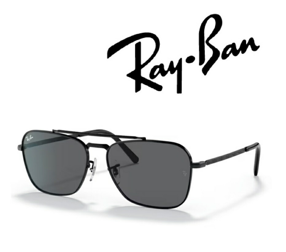 Ray-Ban サングラス レイバン れいばん NEW CARAVAN / ニュー キャラバン RB3636 002/B1 58サイズ フレームカラー ブラック レンズカラー ダーク グレー メンズ レディース ユニセックス 「国内正規商品」「保証付き」 [ミニドライバー ＋ ドライタイプメガネ拭き付属]